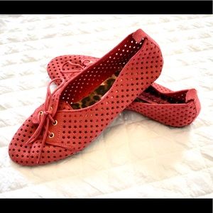 Betsey Johnson Pink Star Flats 6.5